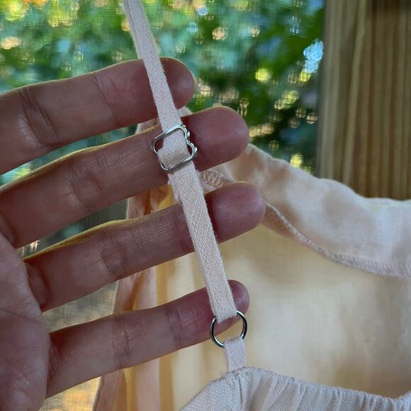 Cloth & Stone Peach Sleeveless Midi Dress 100% Linen Size XS - Picture 6 of 9